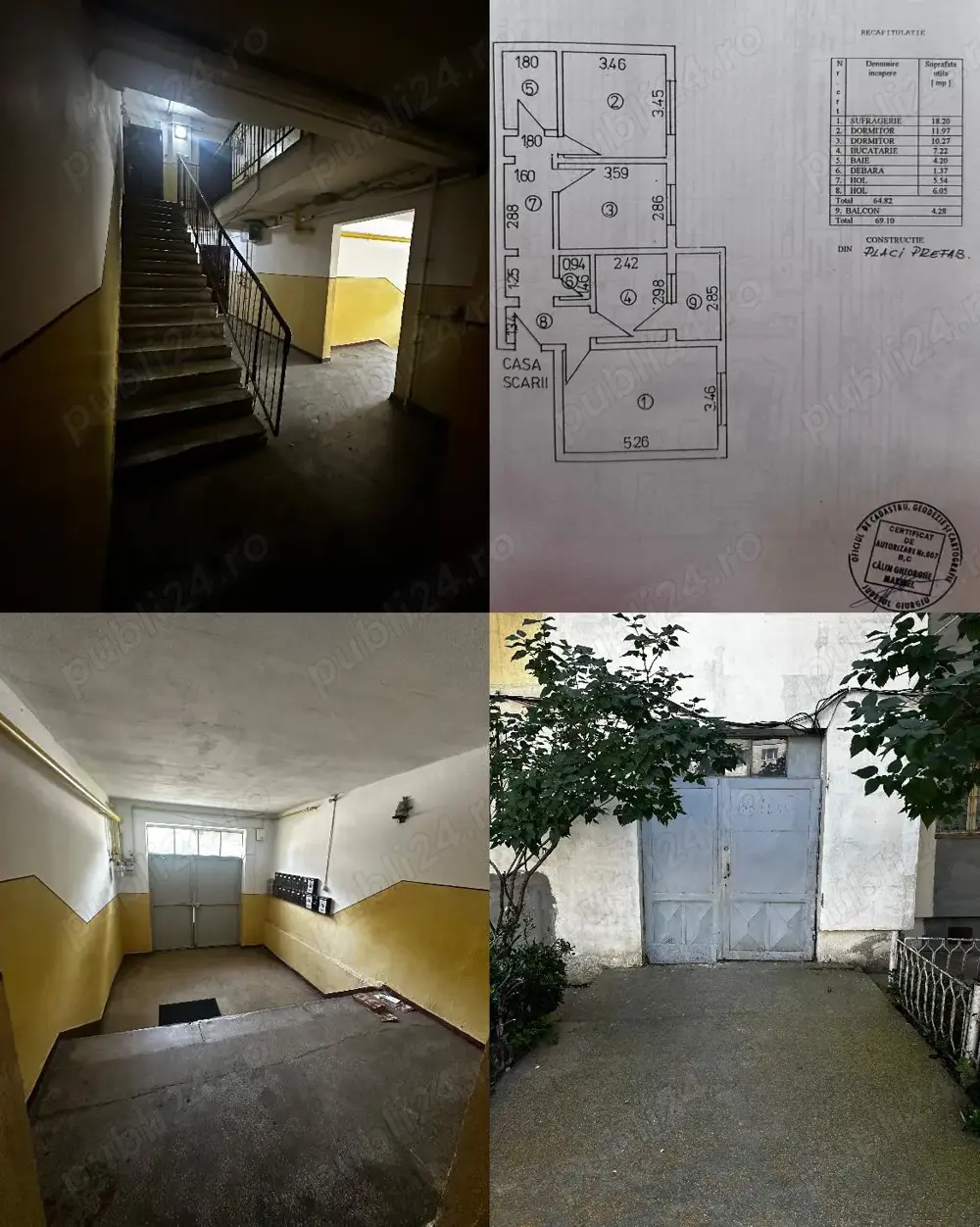 Apartament 3 camere decomandat