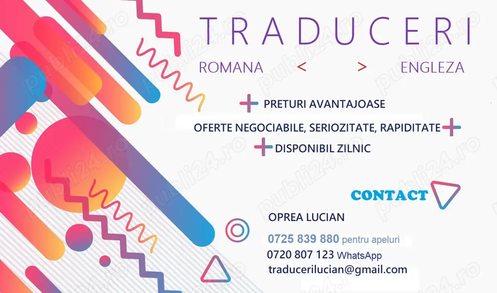Traduceri Engleza Romana
