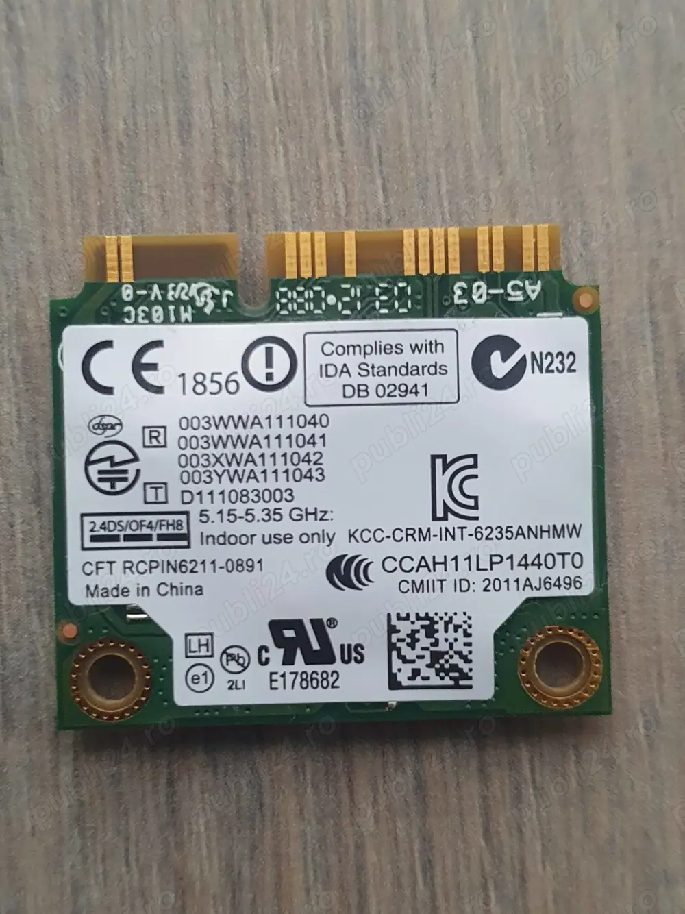 Adaptor wireless Intel Centrino Advanced-N 6235