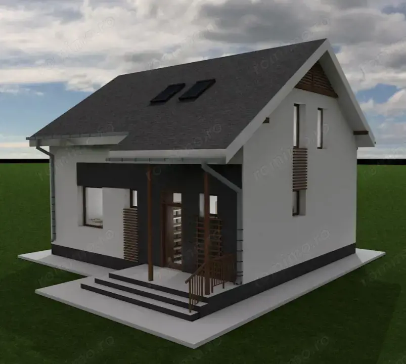 Casa dispusa pe parter si mansarda, 500mp teren