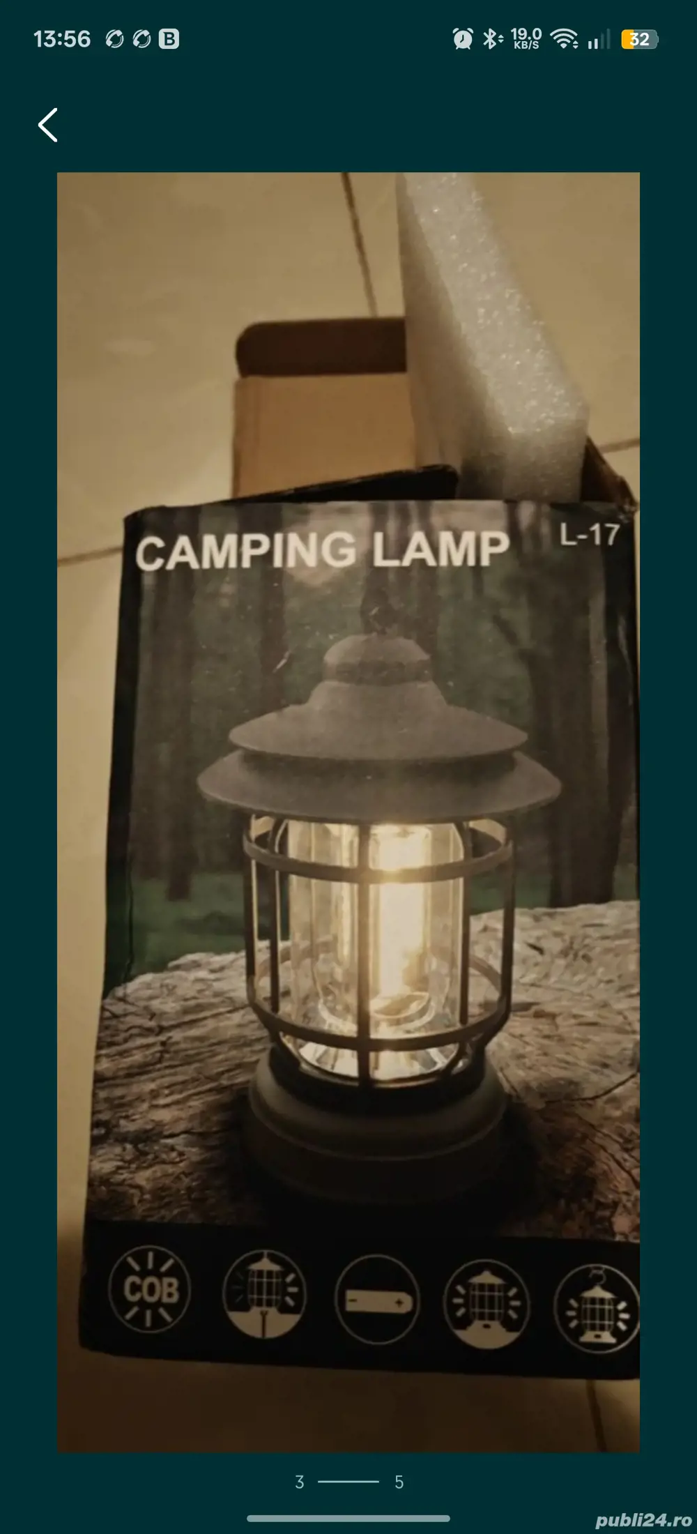 Lampa Camping cu LED-uri 3 baterii AA