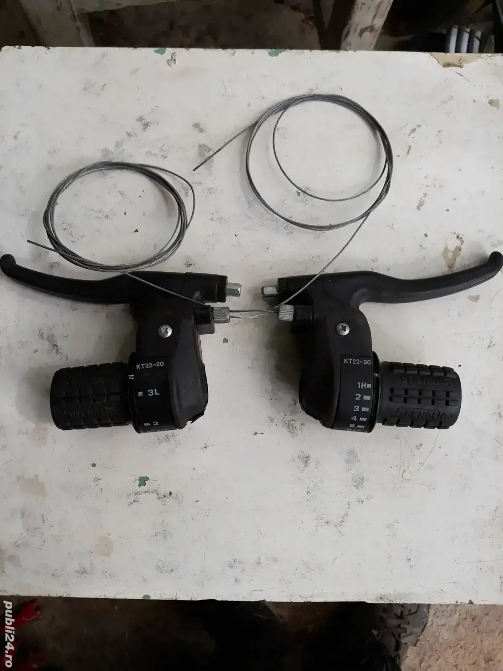 Set manete schimbator 3x7+frână