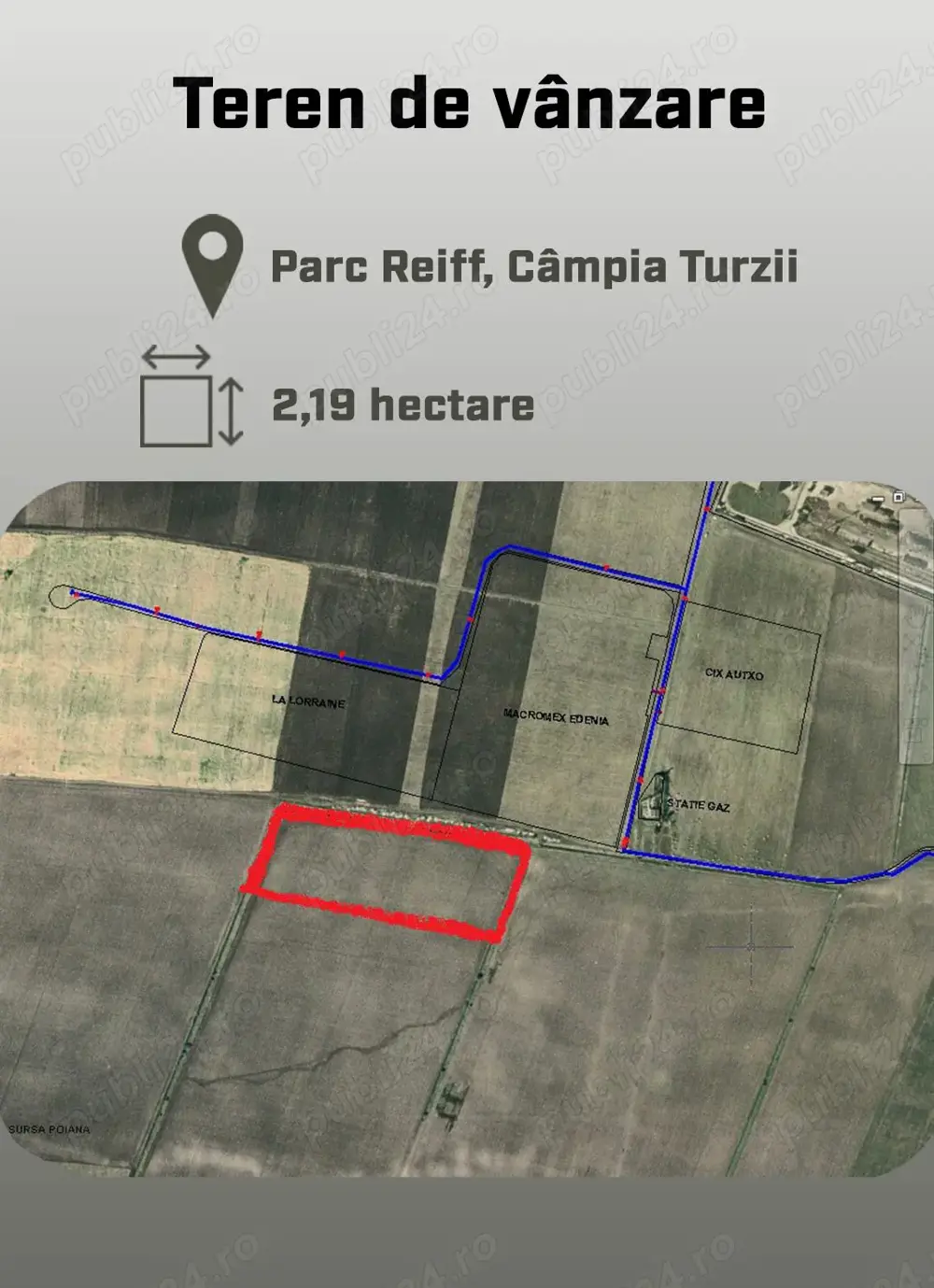 Teren extravilan 21.900 mp   Parcul Industrial Reiff, Câmpia Turzii