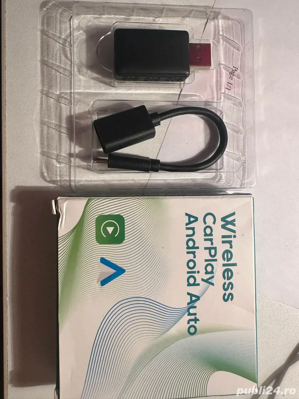 Adaptor wireless 2 in 1 Carplay, Android Auto