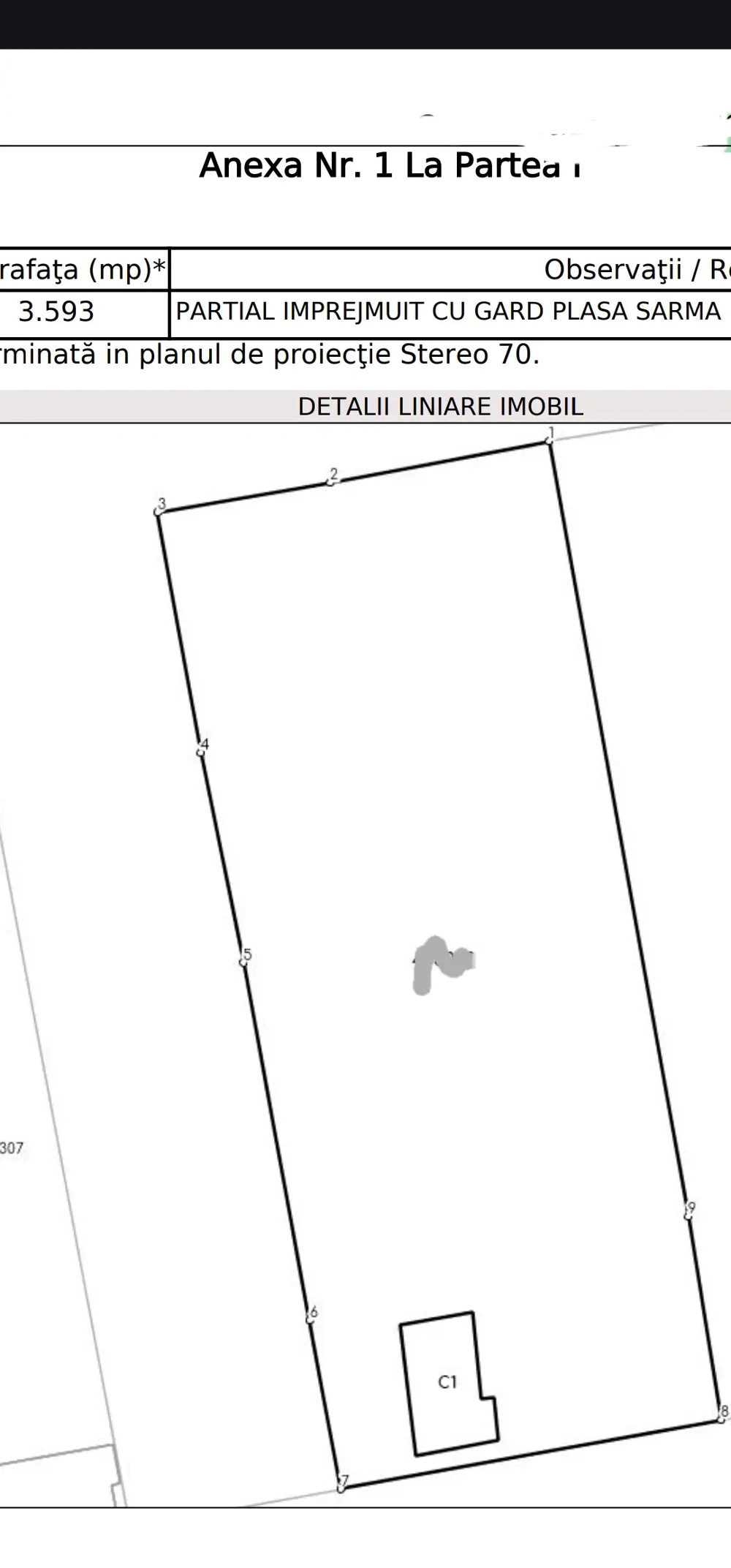 Teren intravilan , centru Parța