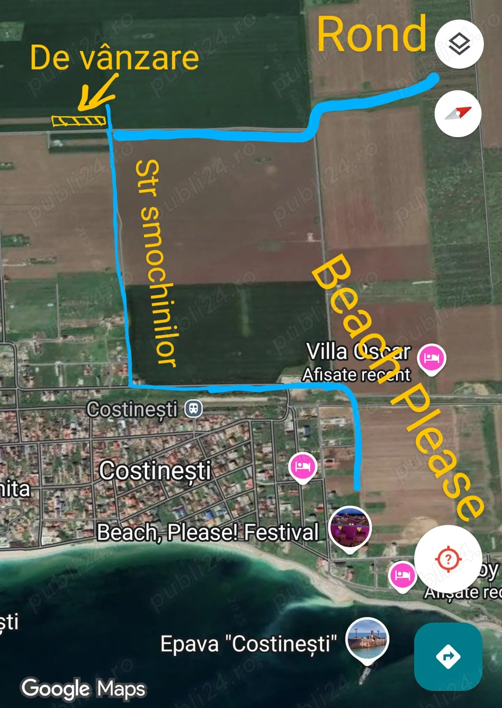 Costinești 430 mp propus intravilan Beach Please Nibiru