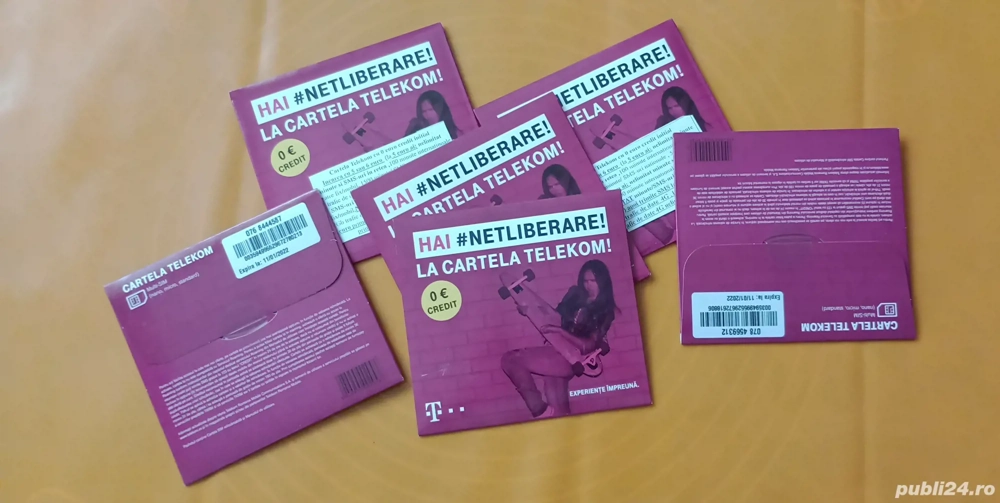 6 Cartele de telefon Romtelecom, sigilate