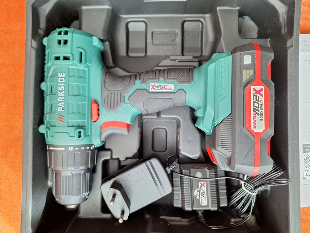 Bormasina - Masina de insurubat si  gaurit Parkside cu acumulator si incarcator