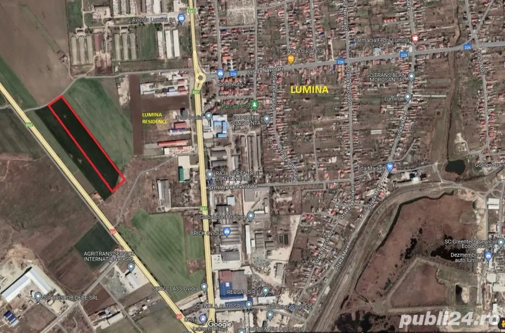 Teren extravilan 15.000 mp   Comuna Lumina, zonă în dezvoltare