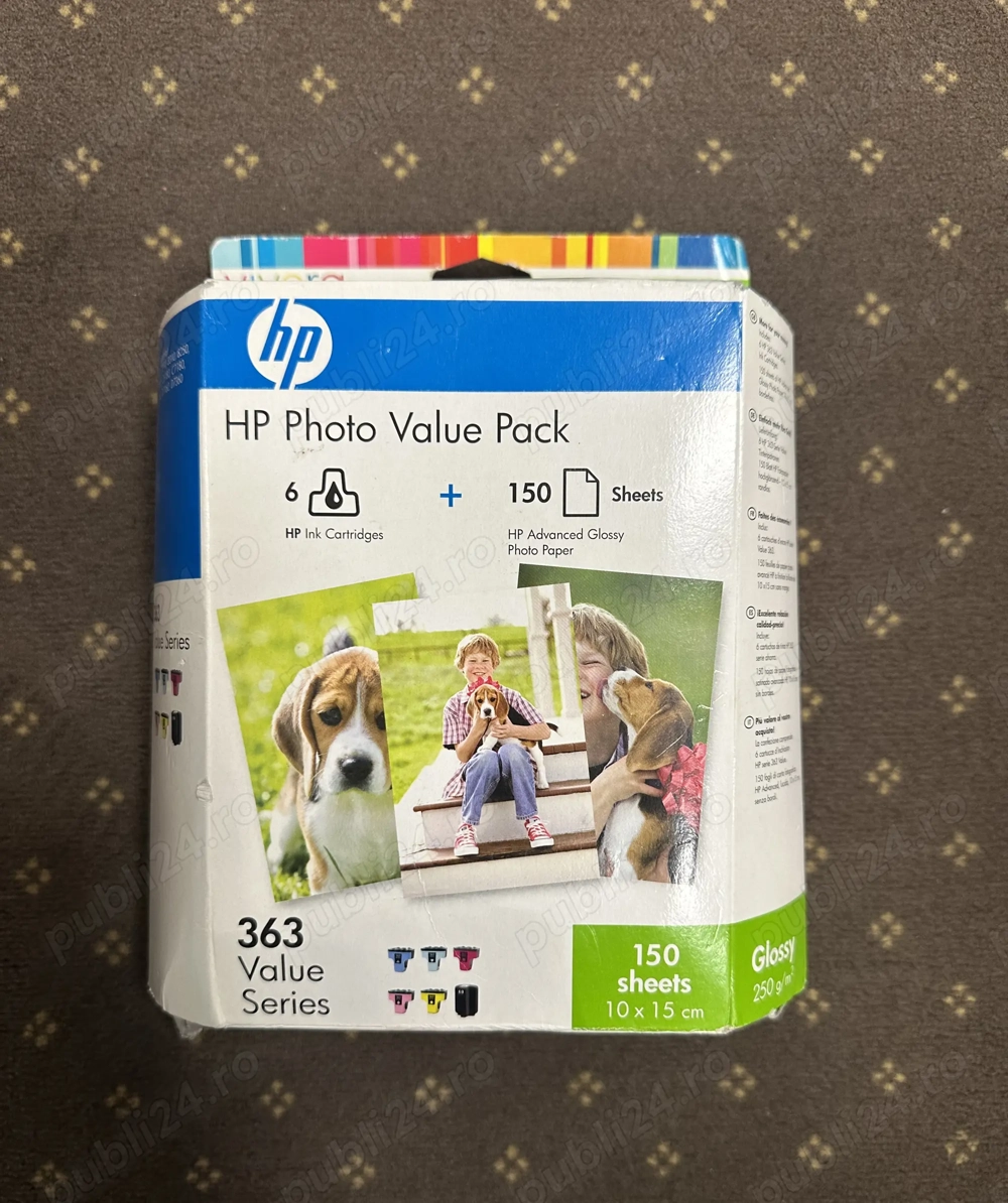 HP Photo Value Pack Q7966EE   Cartuse HP 363 + hartie foto