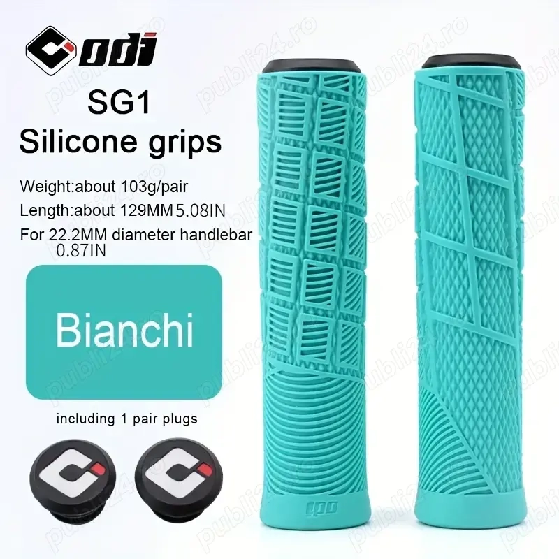 Mansoane Odi ergonomice moi confortabile ghidon bicicleta mtb culoare Bianchi