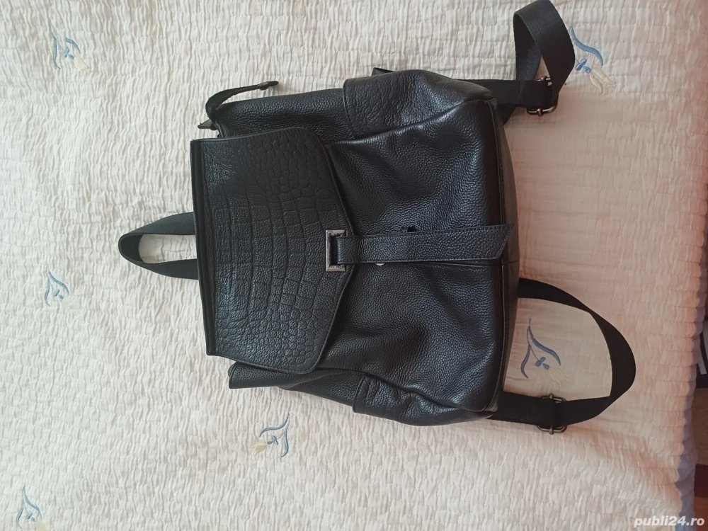rucsacel piele negru