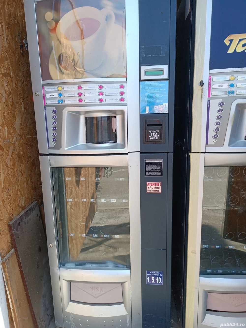 automat de cafea mixt cu răcitor de băuturi 