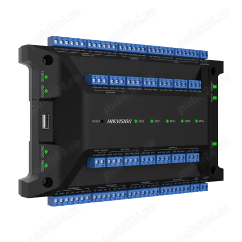 Controler acces control, 2 usi, extensibil pana la 126 usi, Wi-Fi, RS485, Wiegand   Hikvision DS-K27