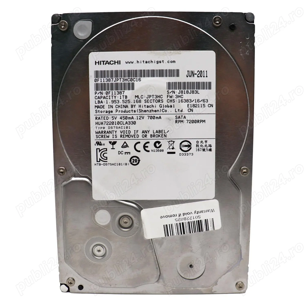 Hard disk 500GB Refurbished