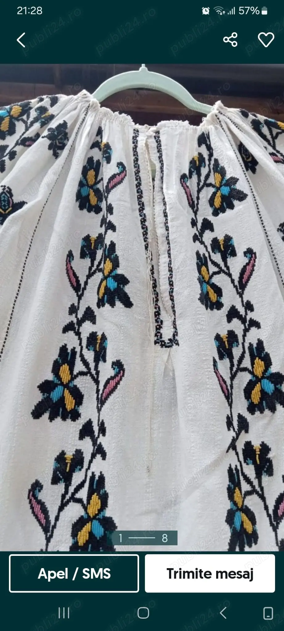 Ie veche cu poale cămașă tradițională 