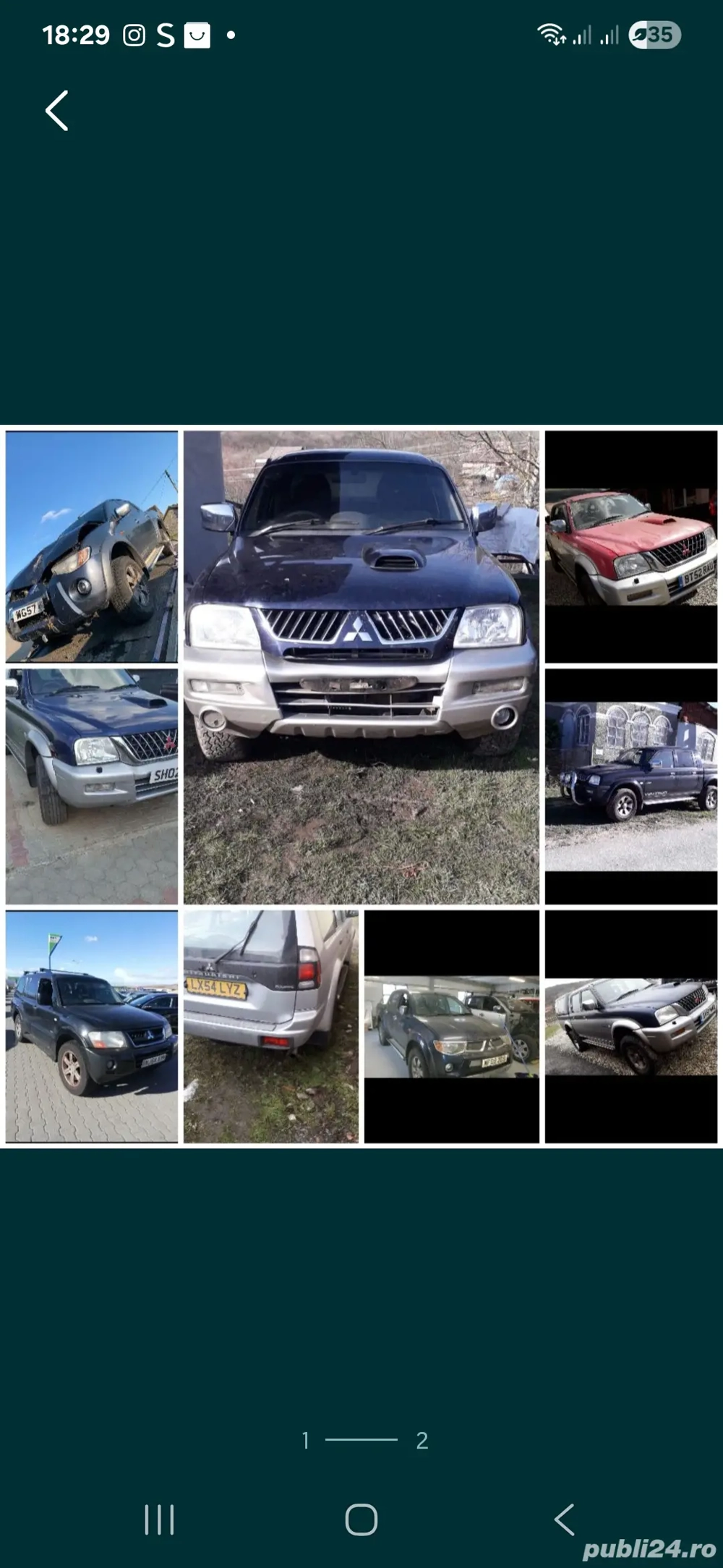 Bara spoiler masca grila far capota aripa Mitsubishi L200 Pajero Sport Pajero mk3 did 3,2