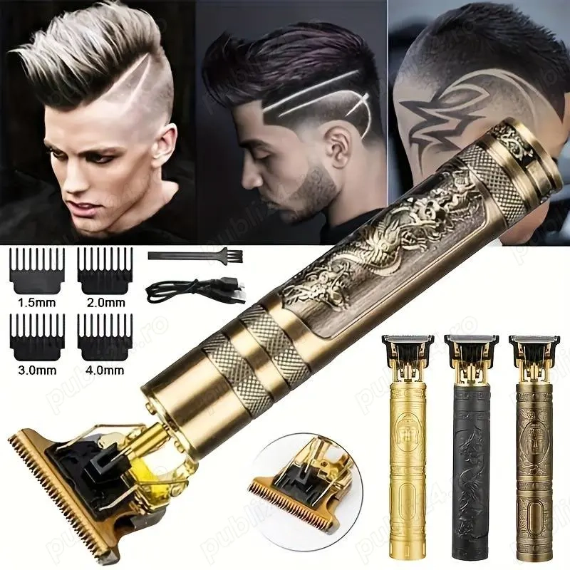 Mașină de tuns pentru bărbați Trimmer profesional pentru frizer pentru bărbați Aparat de tuns Barba 
