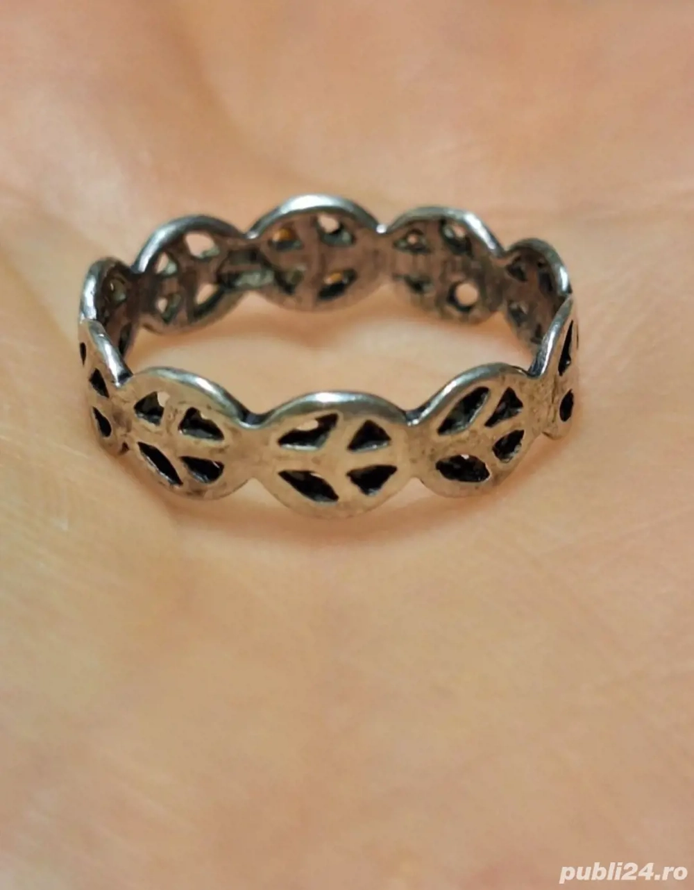 Deosebit Inel-Verigheta-din Argint-cu model