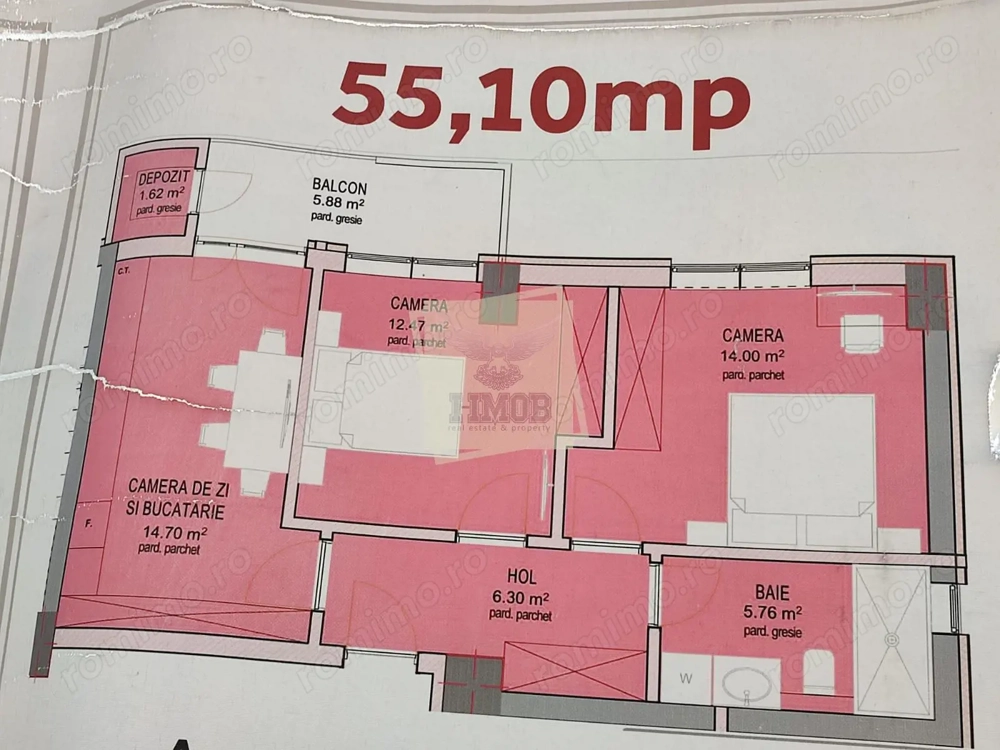 Direct dezvoltator apartament cu 3 camere etaj 2 Doamna Stanca