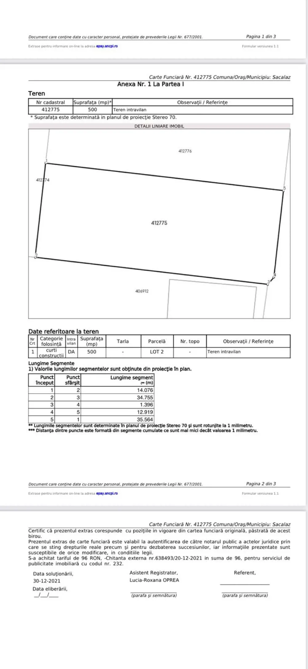 Teren de vanzare  Teren de vanzare