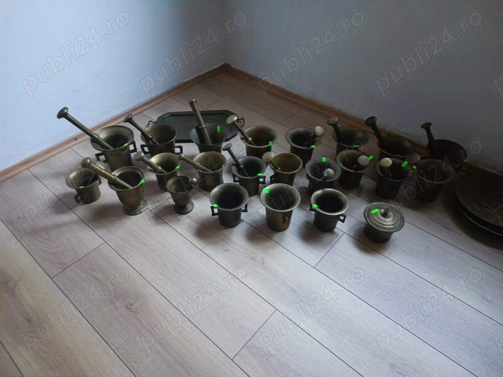 Colecție piulițe ( mojare) cu pistil 24 bucăți bronz