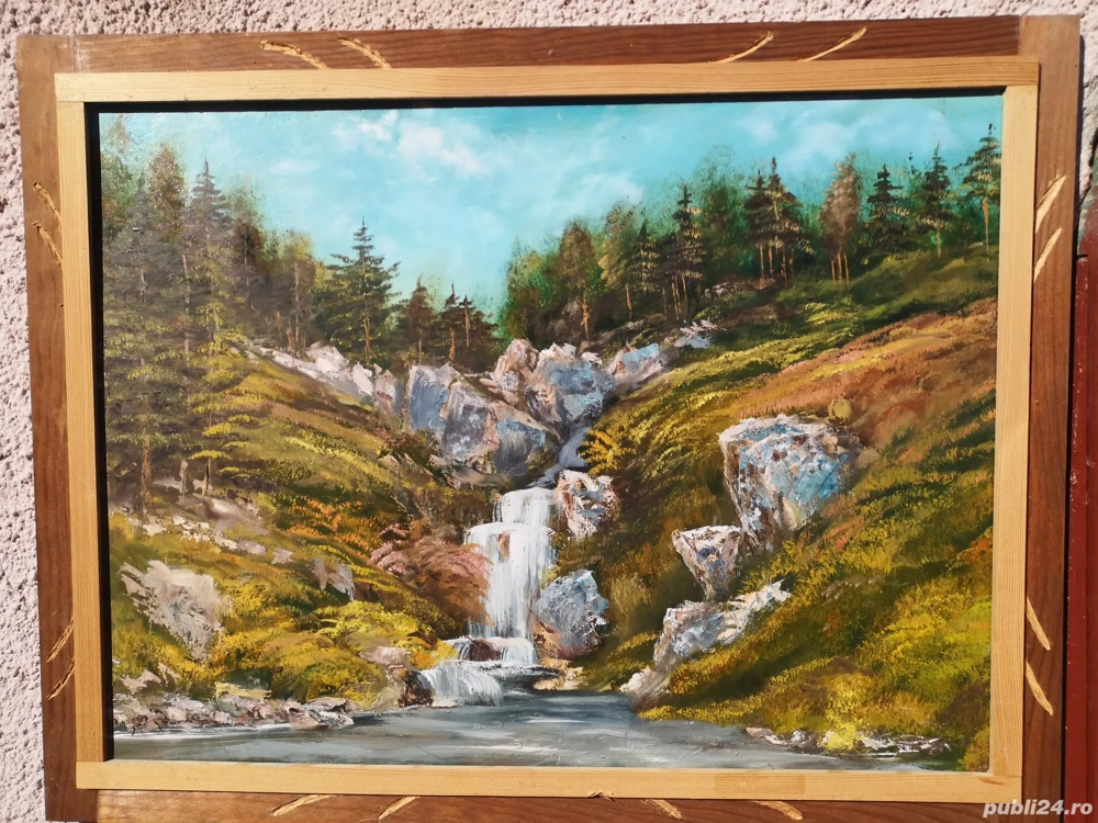 Tablouri pictate în stil Bob Ross, de vânzare, 350 RON bucata