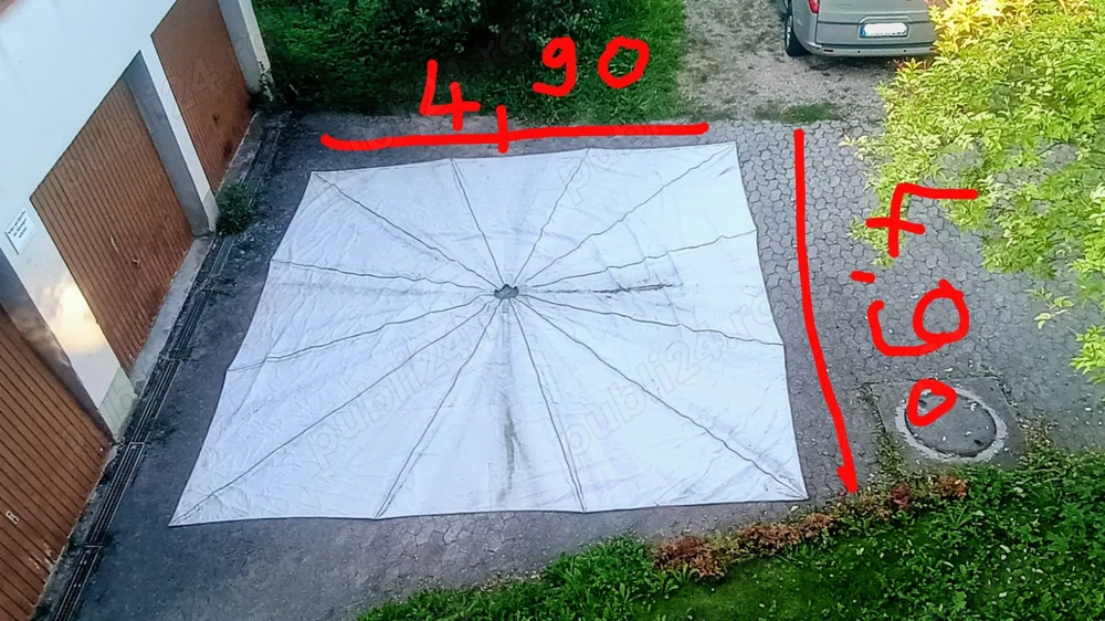 Vând umbrelă mare pentru terasă de restaurant 5 m - 5  m 