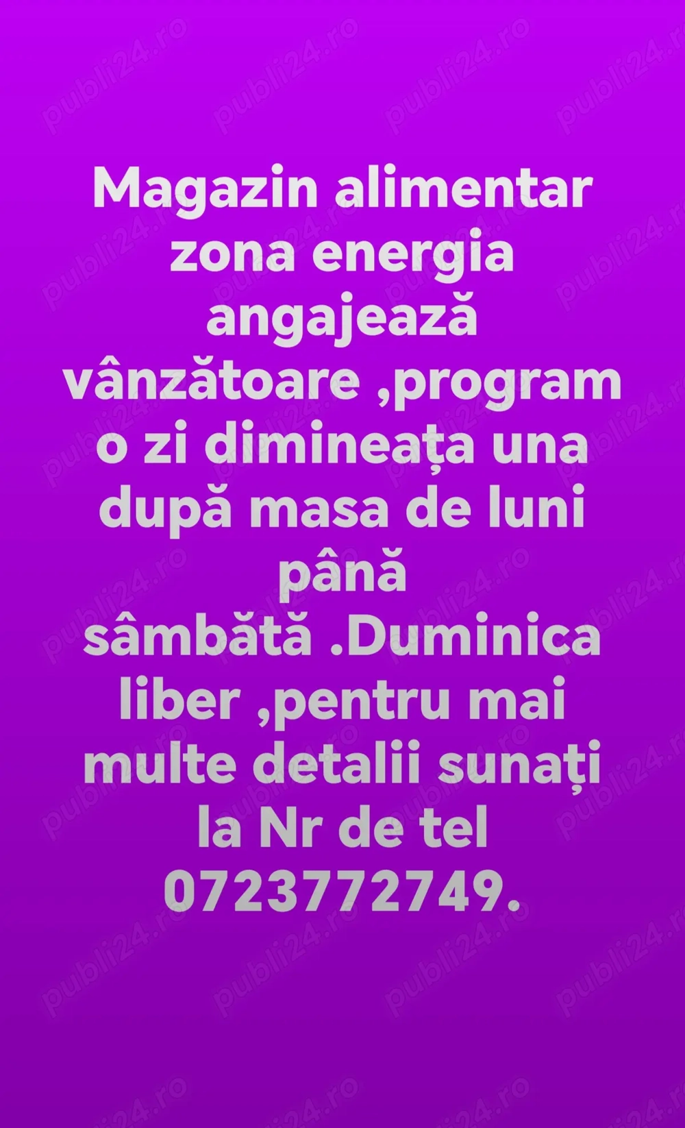 Angajam urgent vânzătoare 