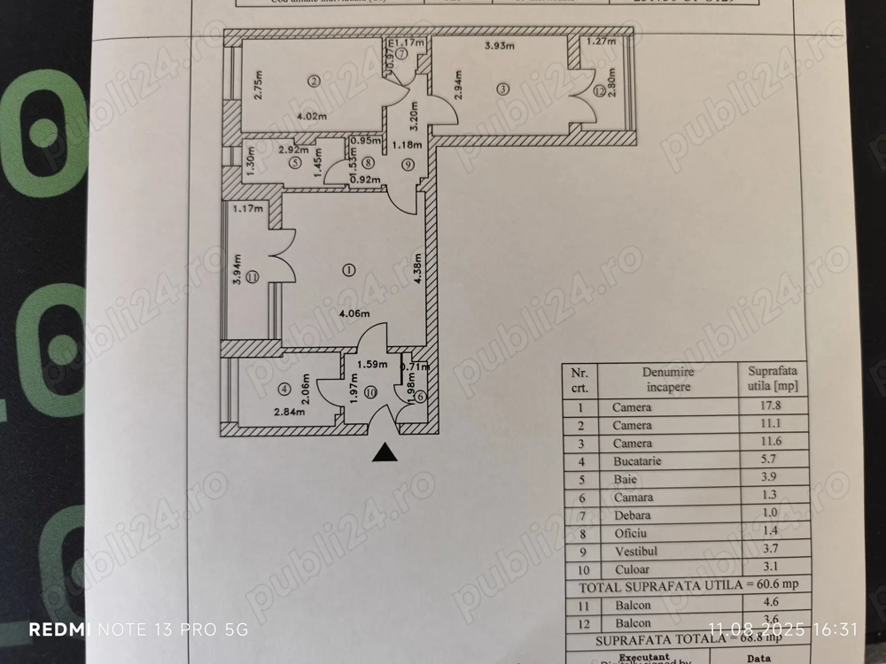 Apartament 3 camere cartier Pajura sector 1 Apartament 3 camere cartier Pajura sector 1