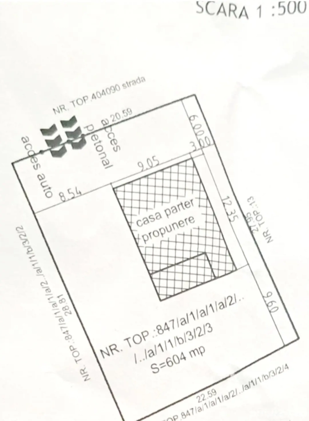 De vânzare teren intravilan 604mp