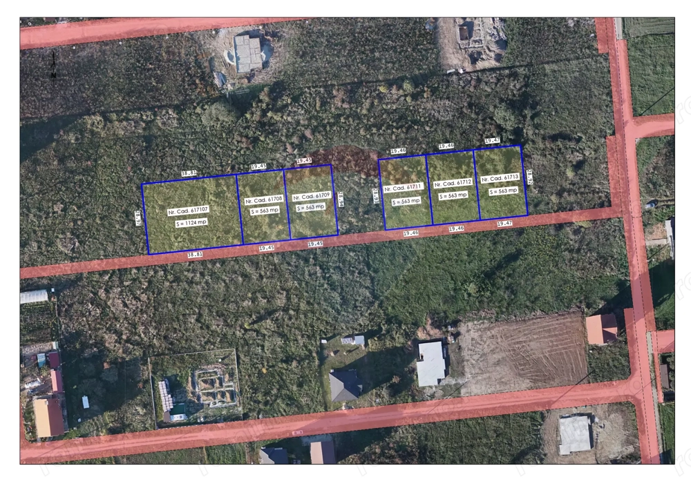 6 loturi - teren intravilan de vânzare, Cartier Viena, Sânmartin