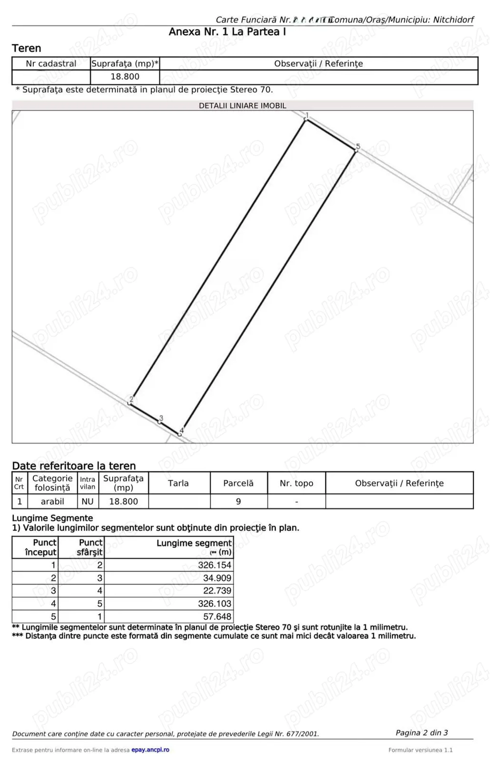 Teren extravilan, arabil, în sat Duboz, comuna Nițchidorf