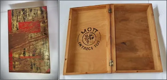  Mott - elixirul vieții , cutie de șampanie, înc. sec. XX, piesă extrem de rară