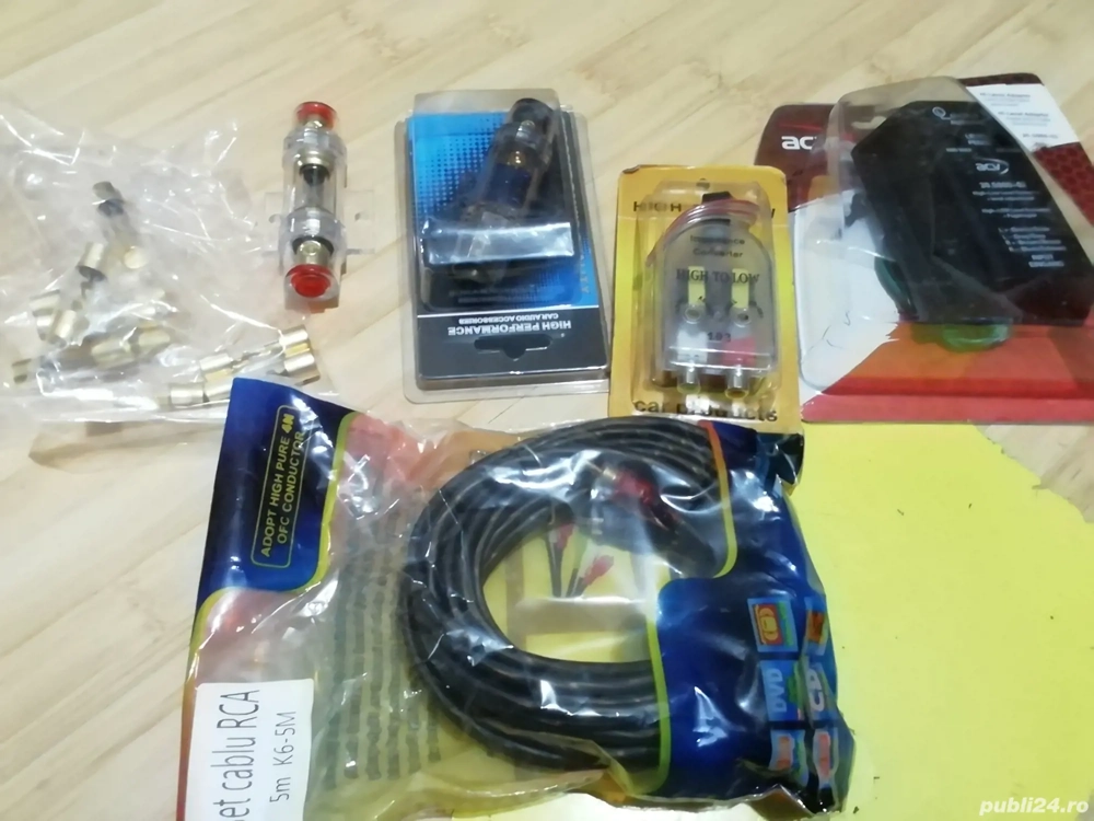 Siguranță pt.subwoofer, convertor hi-low 2modele, RCA, montaj 