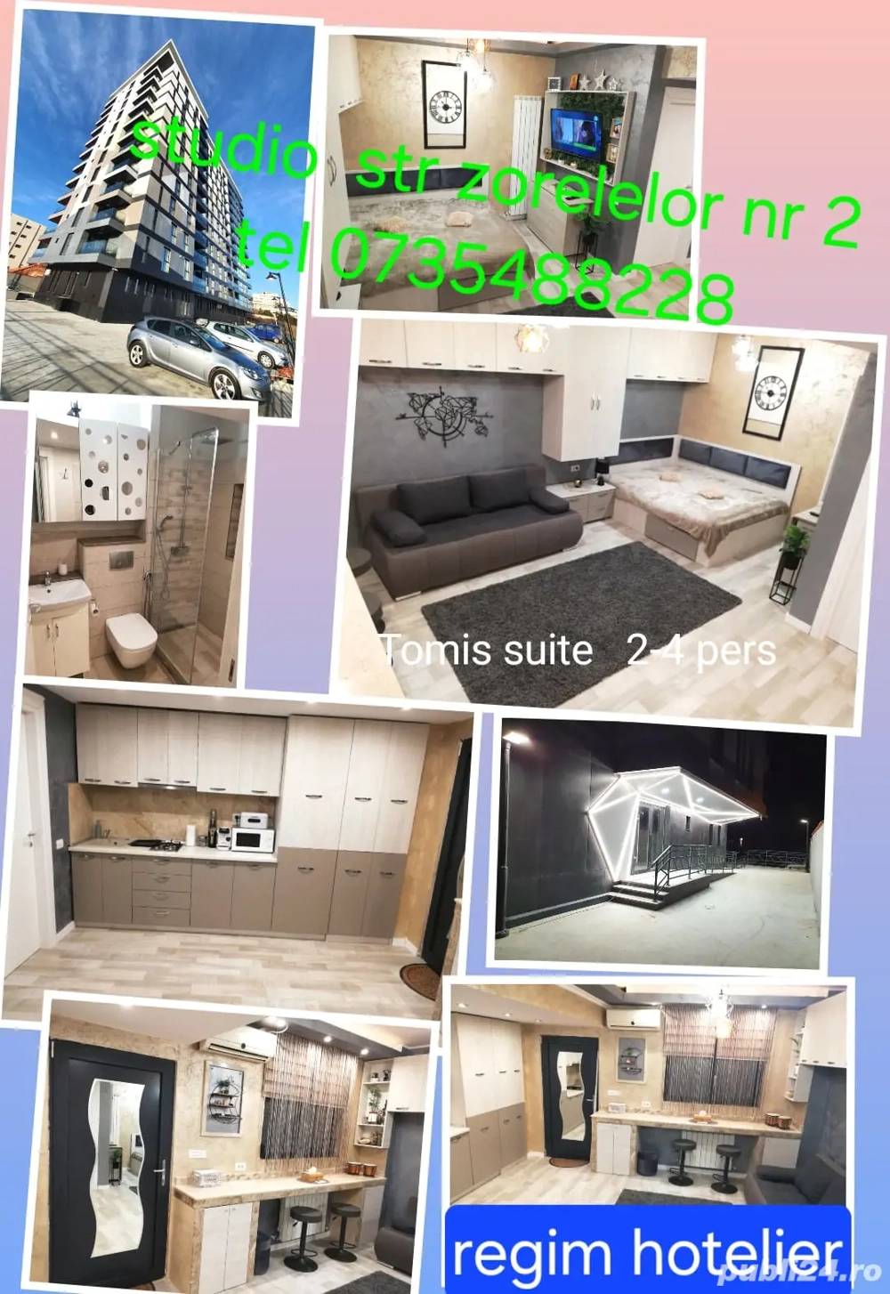 apartamente. studiouri in regim hotelier