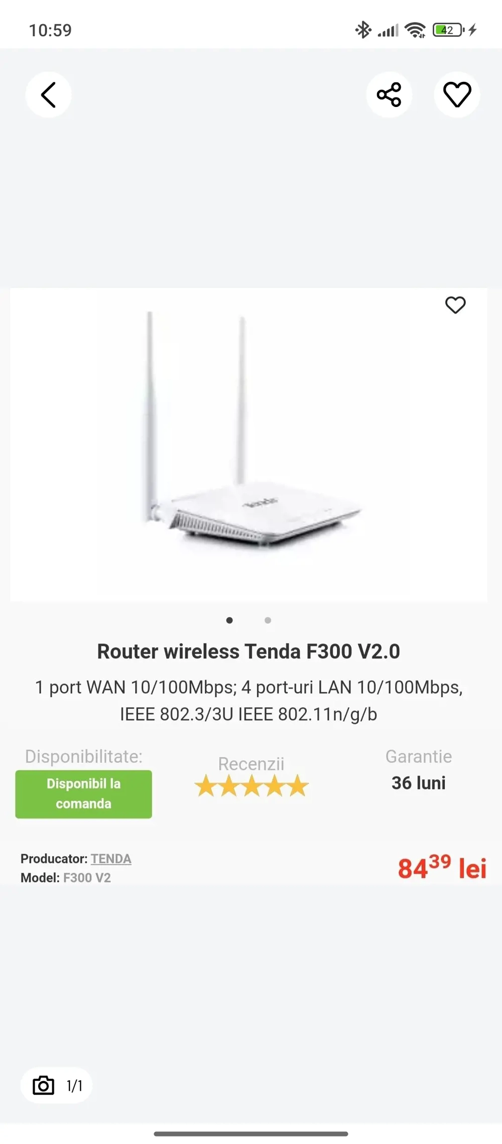  Router wireless tenda ok