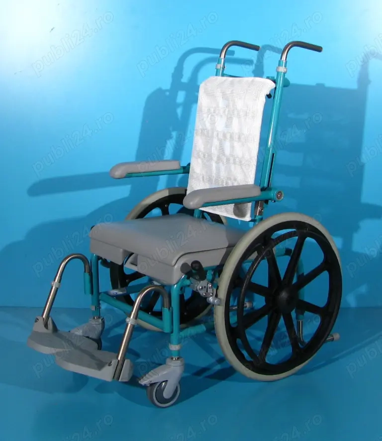 Scaun WC cu rotile din aluminiu Thomashilfen