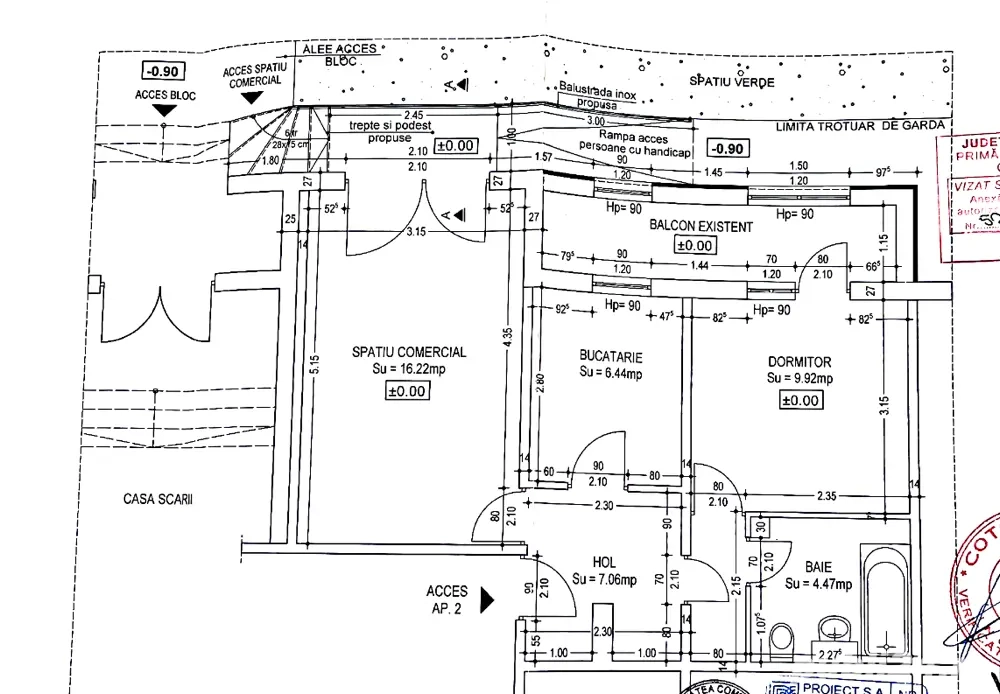 Apartament 2 camere modificat in 3 camere - zona Brătianu | OCAZIE UNICĂ