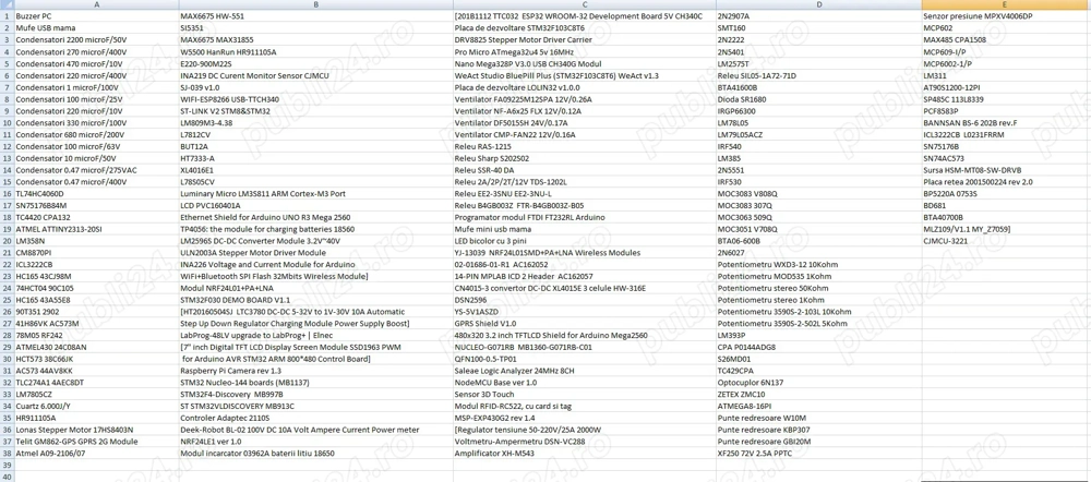 Piese electronice diverse