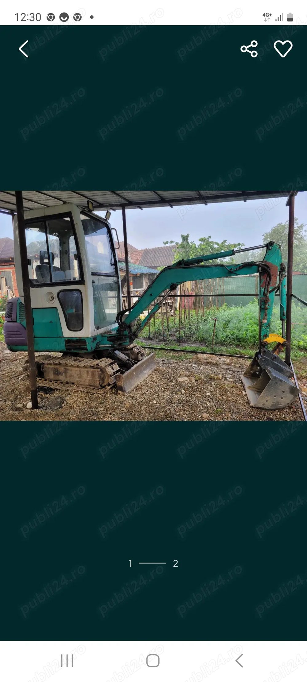 Vând excavator Komatsu. 1.6 t