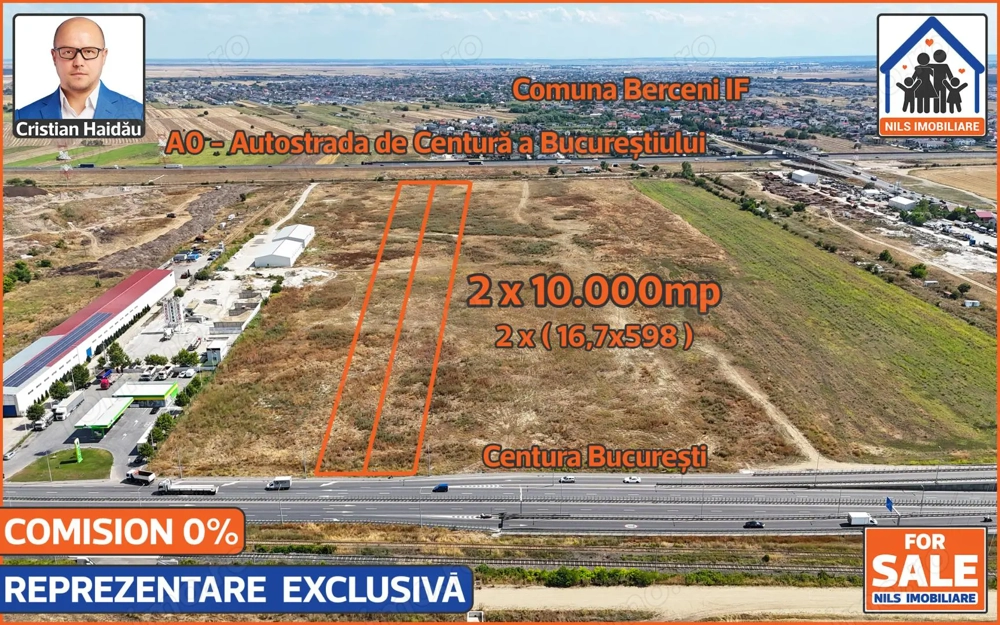 Teren 20k mp intravilan situat intre centura si A0 - Berceni IF