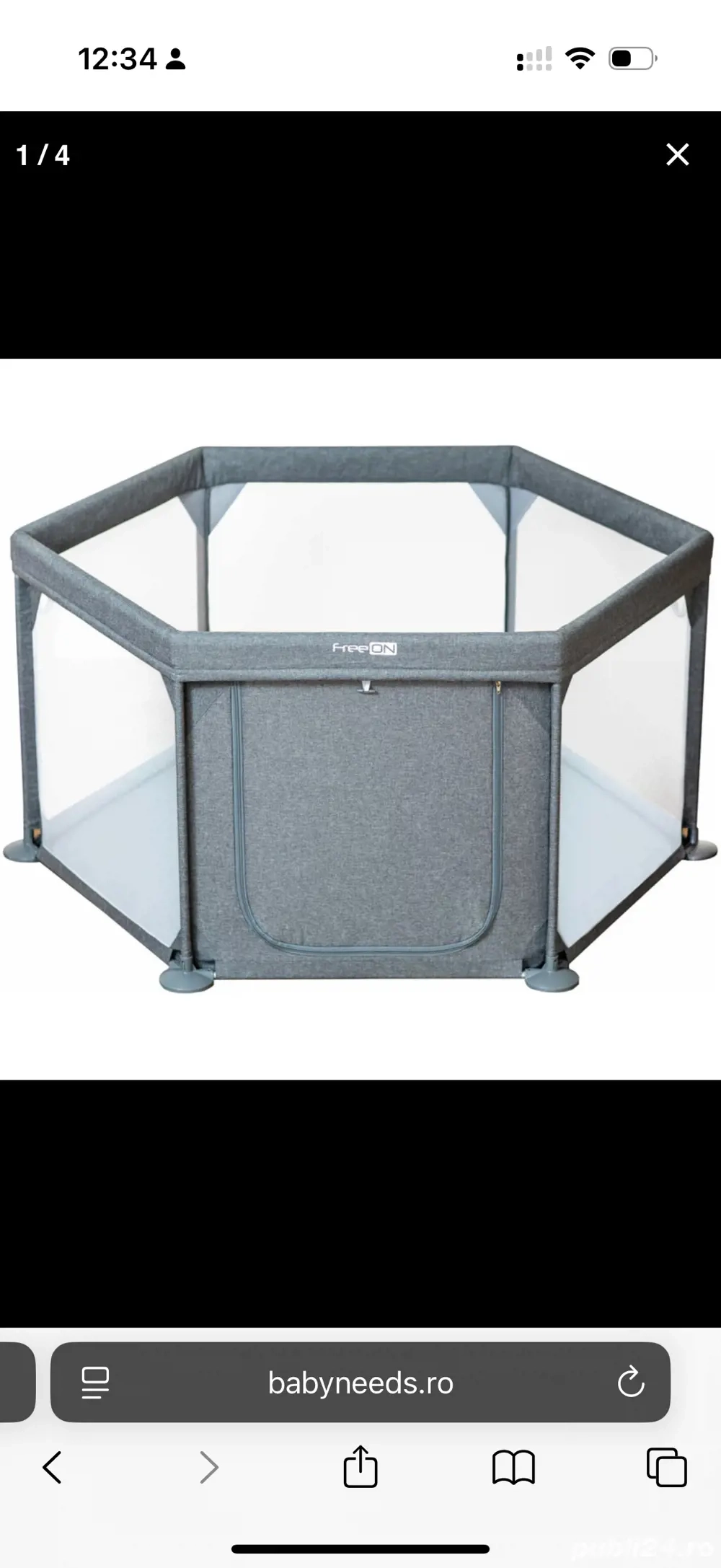 Țarc bebe FreeOn+ paturica Little Dutch