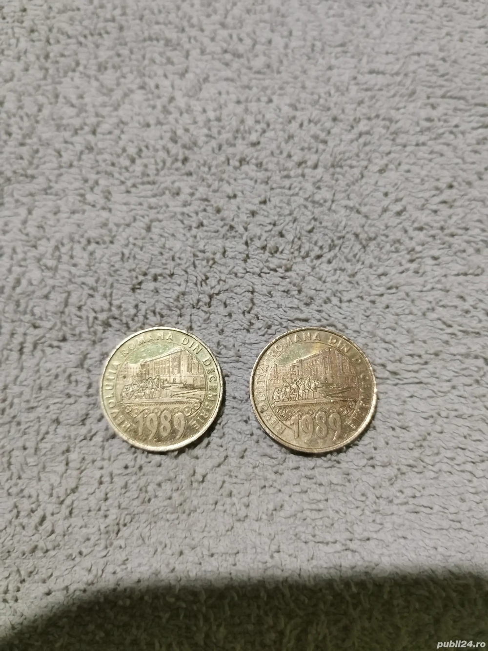 Două monede Revoluția Română