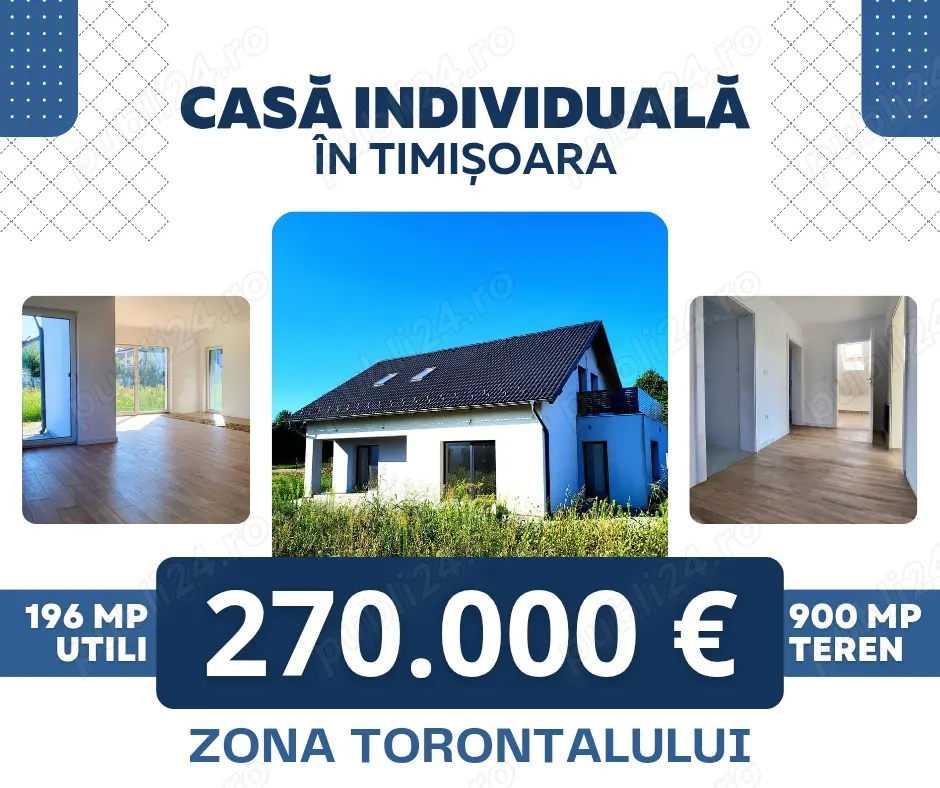 Casă individuală, teren 900 mp, zona Torontalului - Lidl, Timișoara