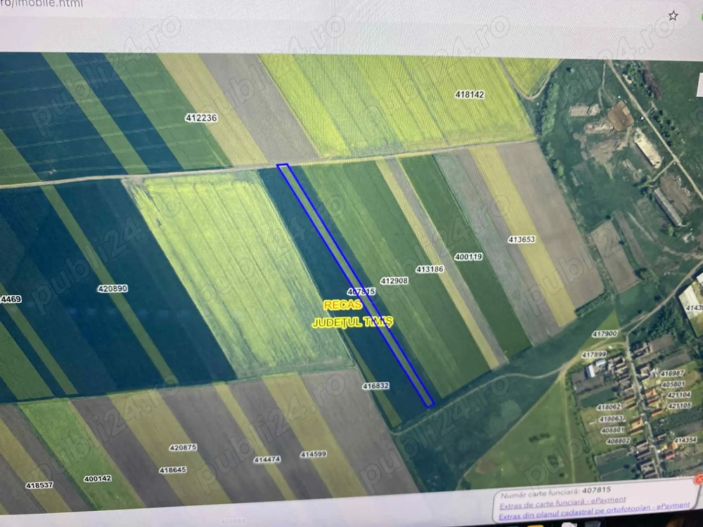 Vând teren extravilan  agricol, preț 1 euro mp  Vând teren extravilan  agricol, preț 1 euro mp