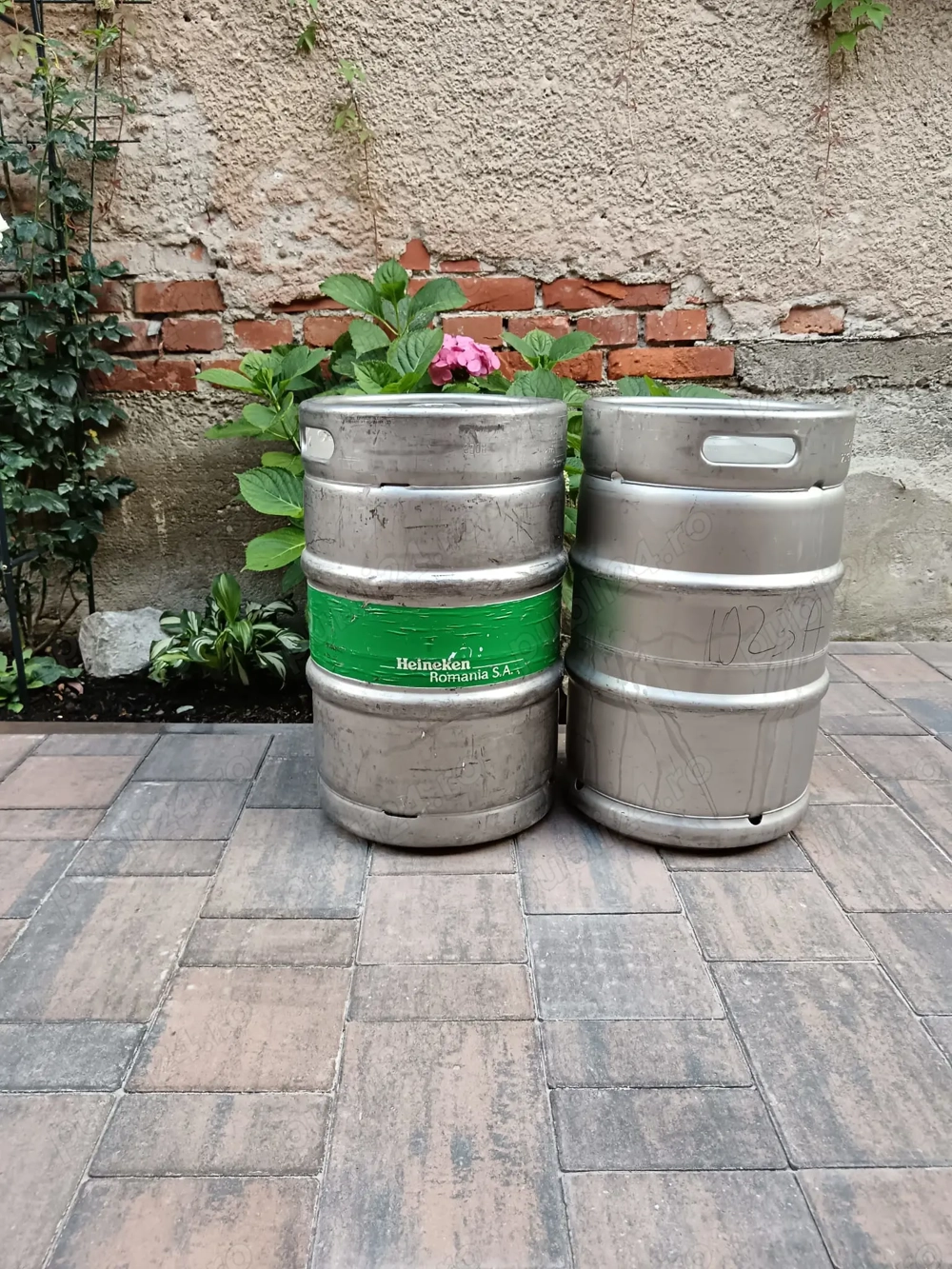 Vand 2 butoaie , 50 l , otel inoxidabil