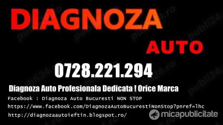 Diagnoza auto tester auto in Bucuresti orice marca de autoturism