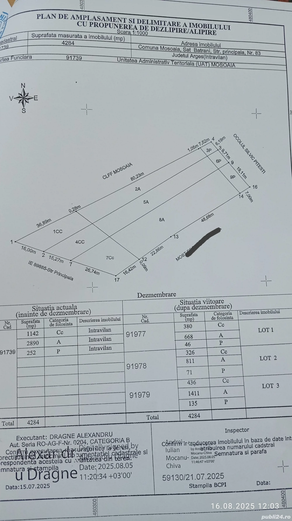 Terenuri de vanzare Mosoaia