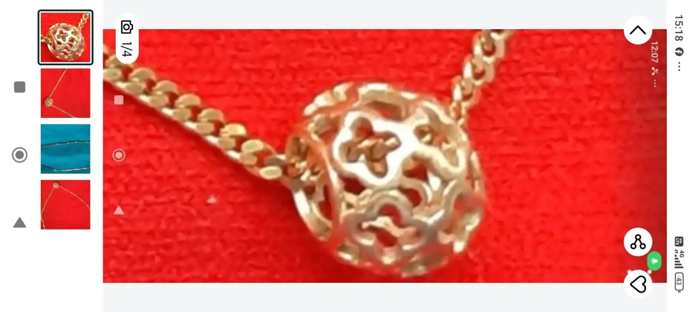 Lant de aur si sferă ,de 14 karate